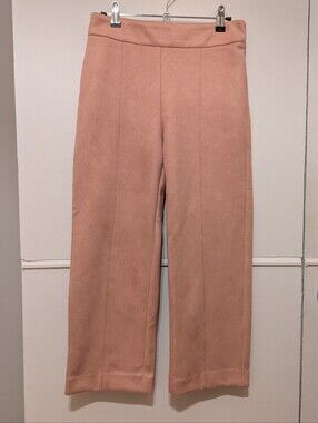 Ann Taylor Petite Blush Pink Wide-Leg Pants